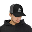 White Logo Snapback Trucker Cap