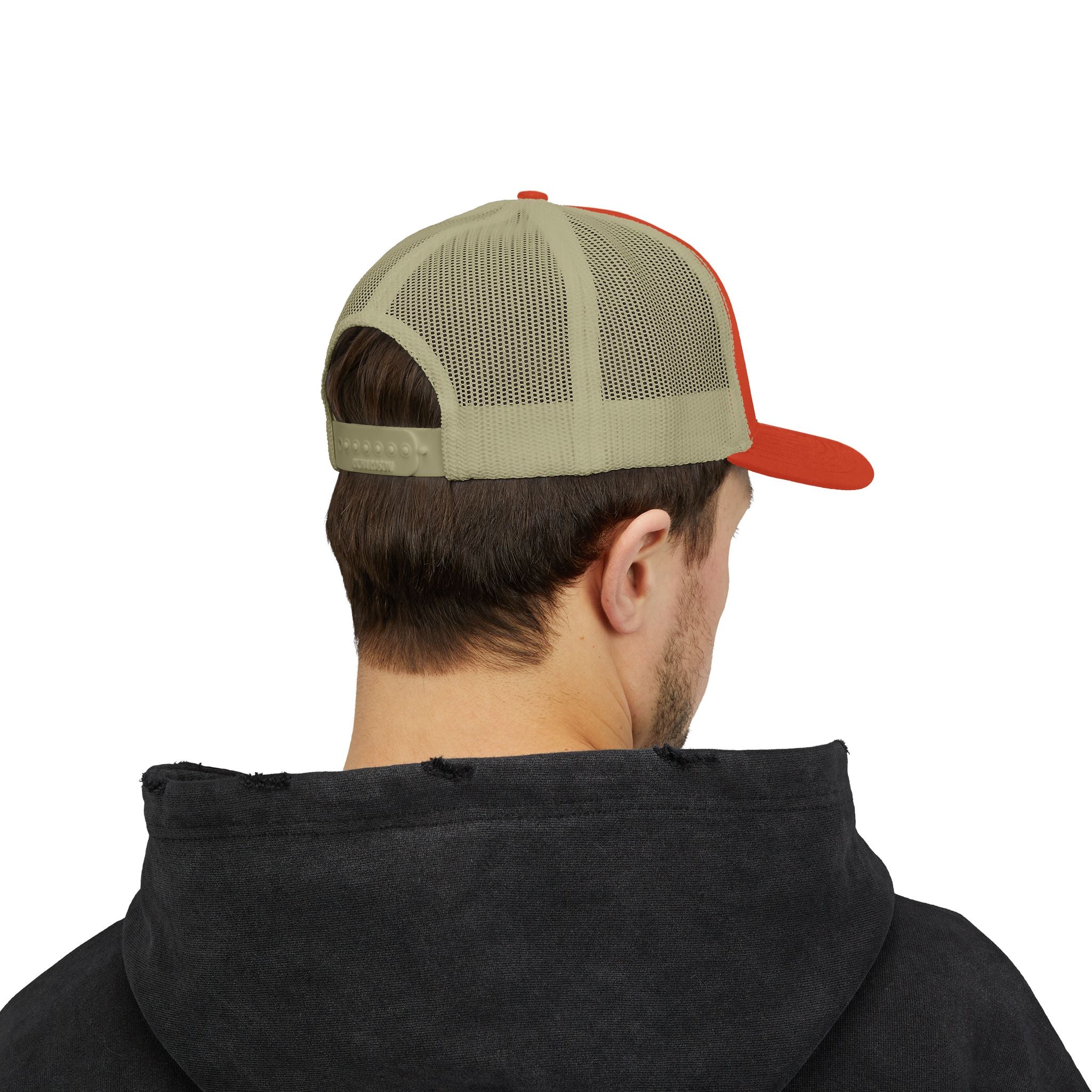 Solid Black Logo Snapback Trucker Cap