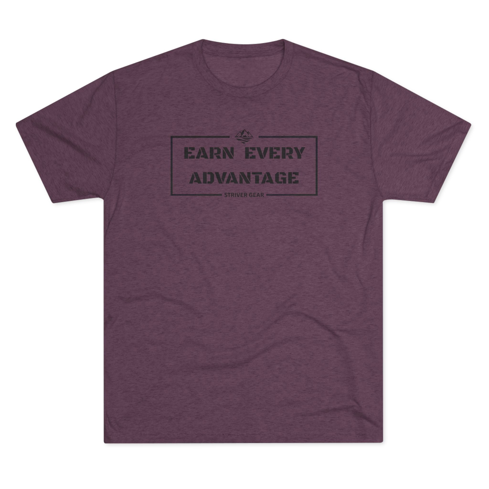 Earn Every Advantage Tee — Motivational Vintage Box Logo T‑Shirt