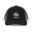 White Logo Snapback Trucker Cap