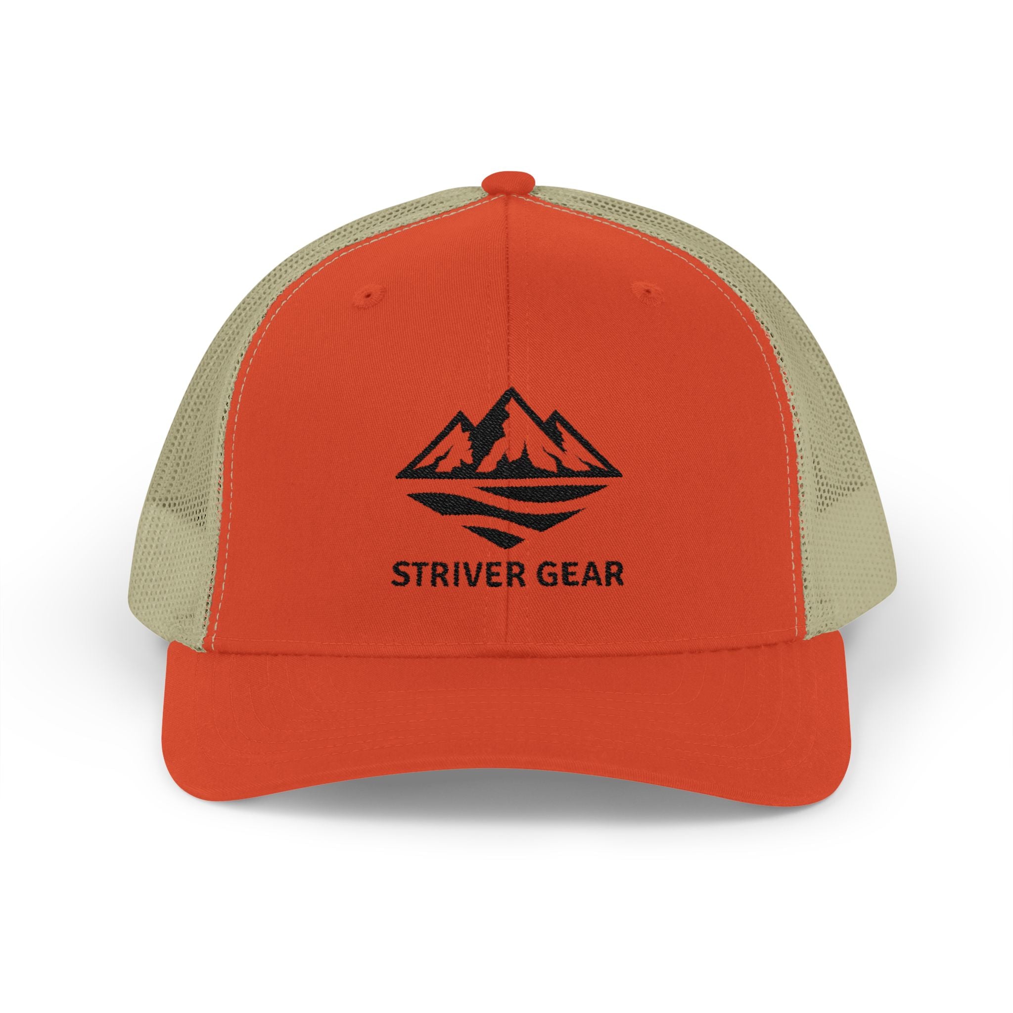 Solid Black Logo Snapback Trucker Cap