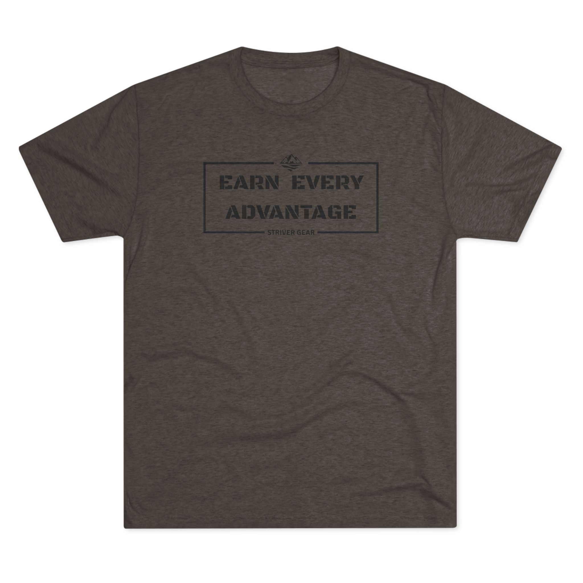 Earn Every Advantage Tee — Motivational Vintage Box Logo T‑Shirt