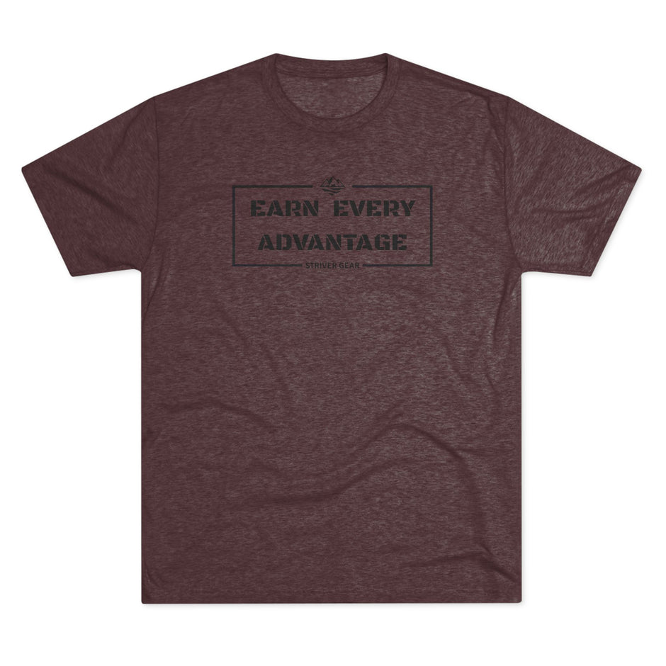 Earn Every Advantage Tee — Motivational Vintage Box Logo T‑Shirt