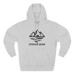 Black Logo Threee-Panel Fleece Hoodie