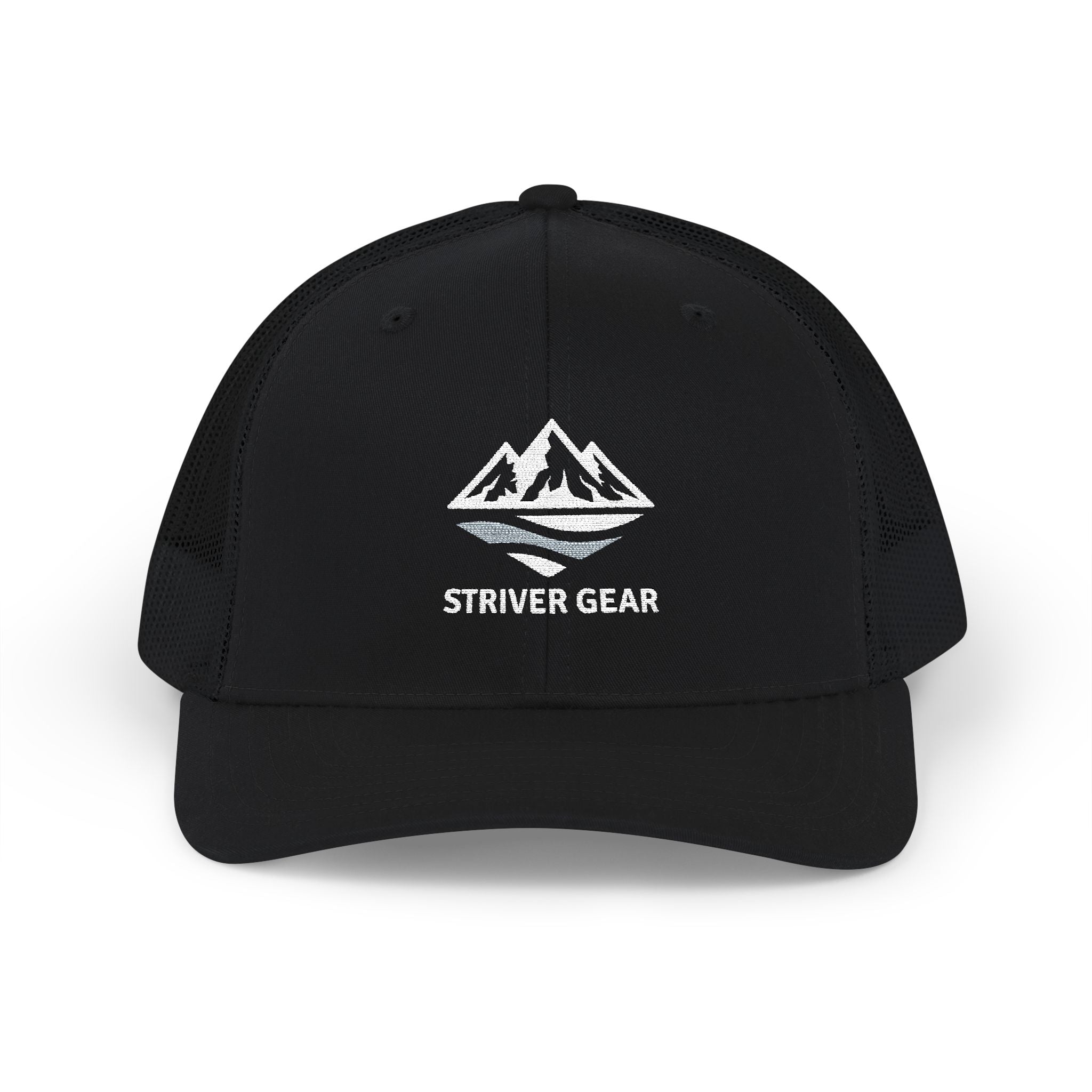 White Logo Snapback Trucker Cap