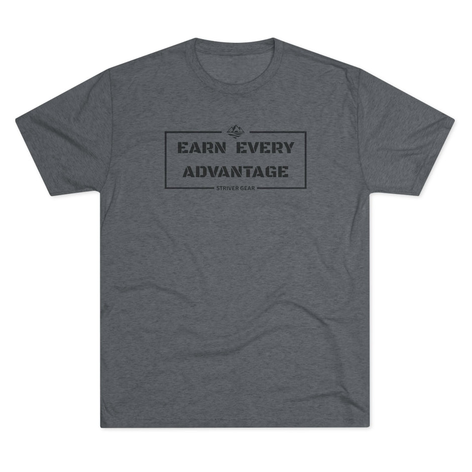 Earn Every Advantage Tee — Motivational Vintage Box Logo T‑Shirt