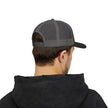 Solid Black Logo Snapback Trucker Cap