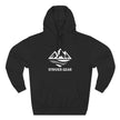 White Logo Three-Panel Hoodie