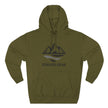 Black Logo Threee-Panel Fleece Hoodie