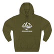 White Logo Three-Panel Hoodie