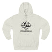 Black Logo Threee-Panel Fleece Hoodie