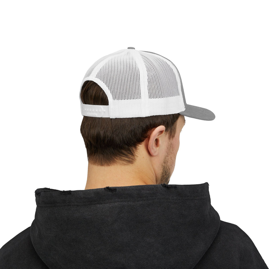 Solid Black Logo Snapback Trucker Cap