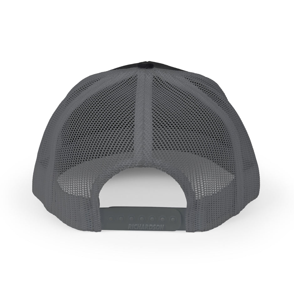 White Logo Snapback Trucker Cap