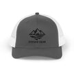 Solid Black Logo Snapback Trucker Cap