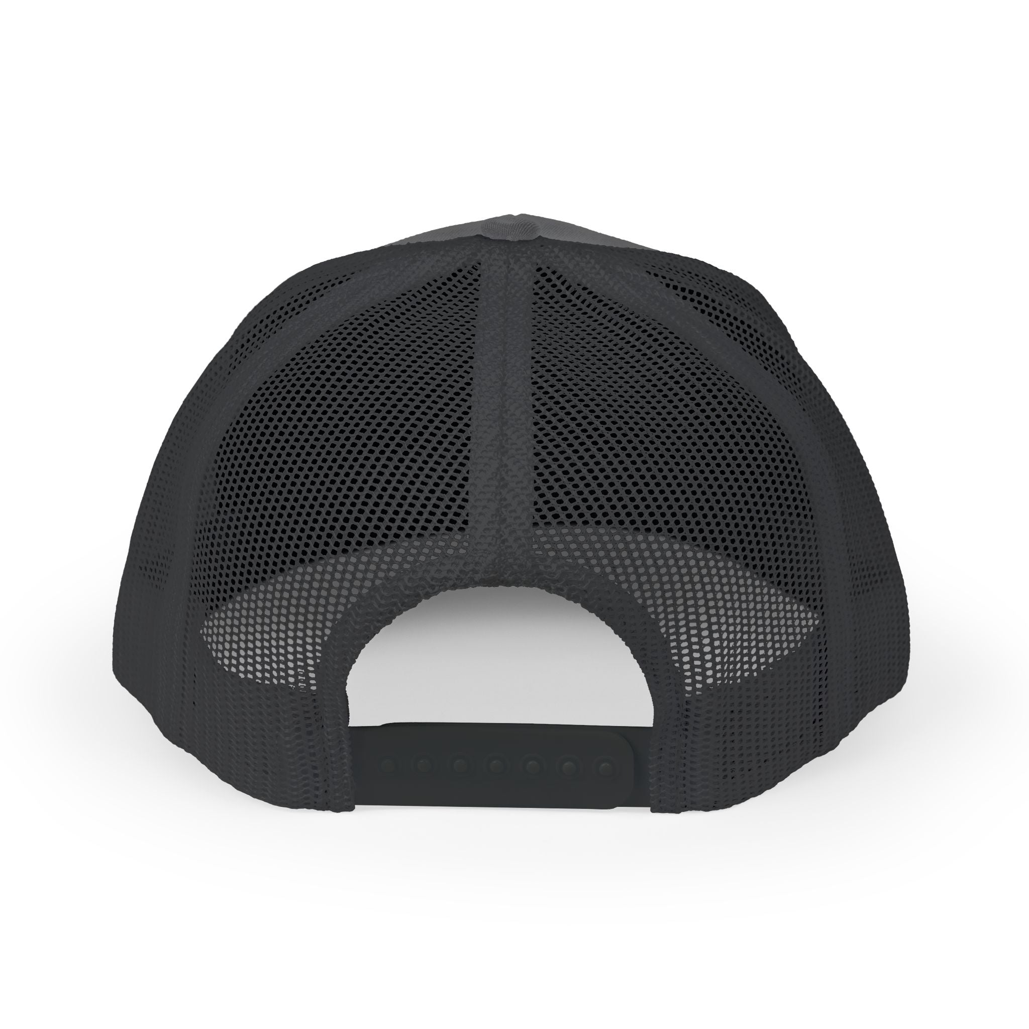 Solid Black Logo Snapback Trucker Cap