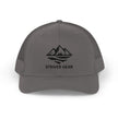 Solid Black Logo Snapback Trucker Cap