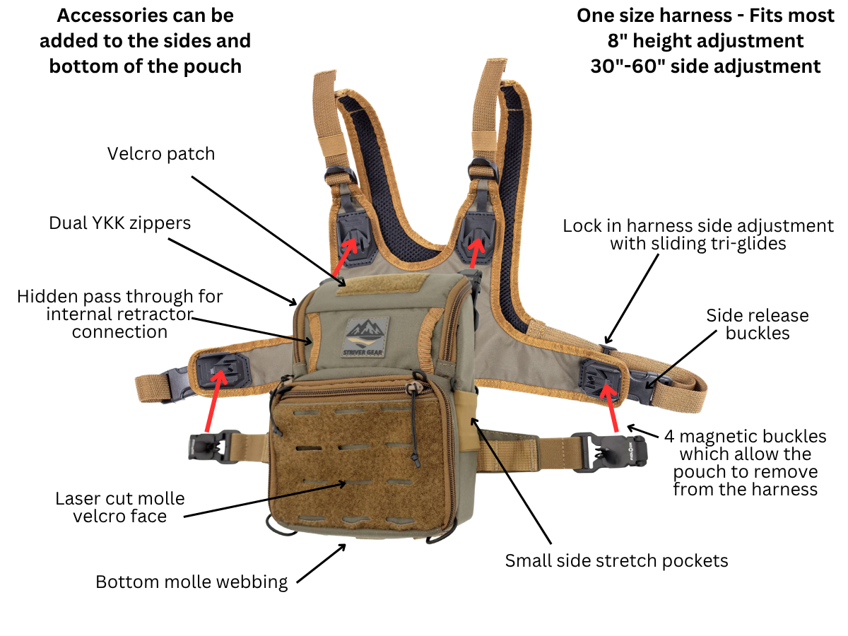 *BLEM* Streamline Series Quick Release Fishing Chest Pack