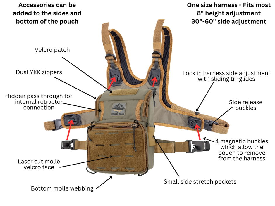 *BLEM* Streamline Series Quick Release Fishing Chest Pack